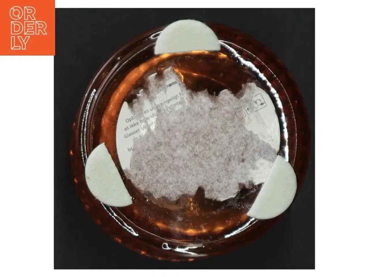 Billede 3 - Brun glas lysestage (str. 8 x 8 cm)