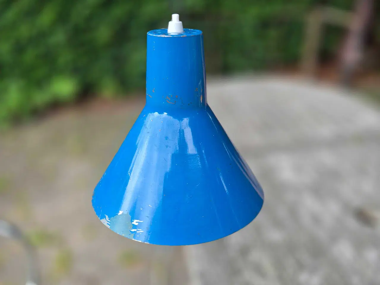 Billede 3 - Blå arkitektlampe med rustikt udtryk