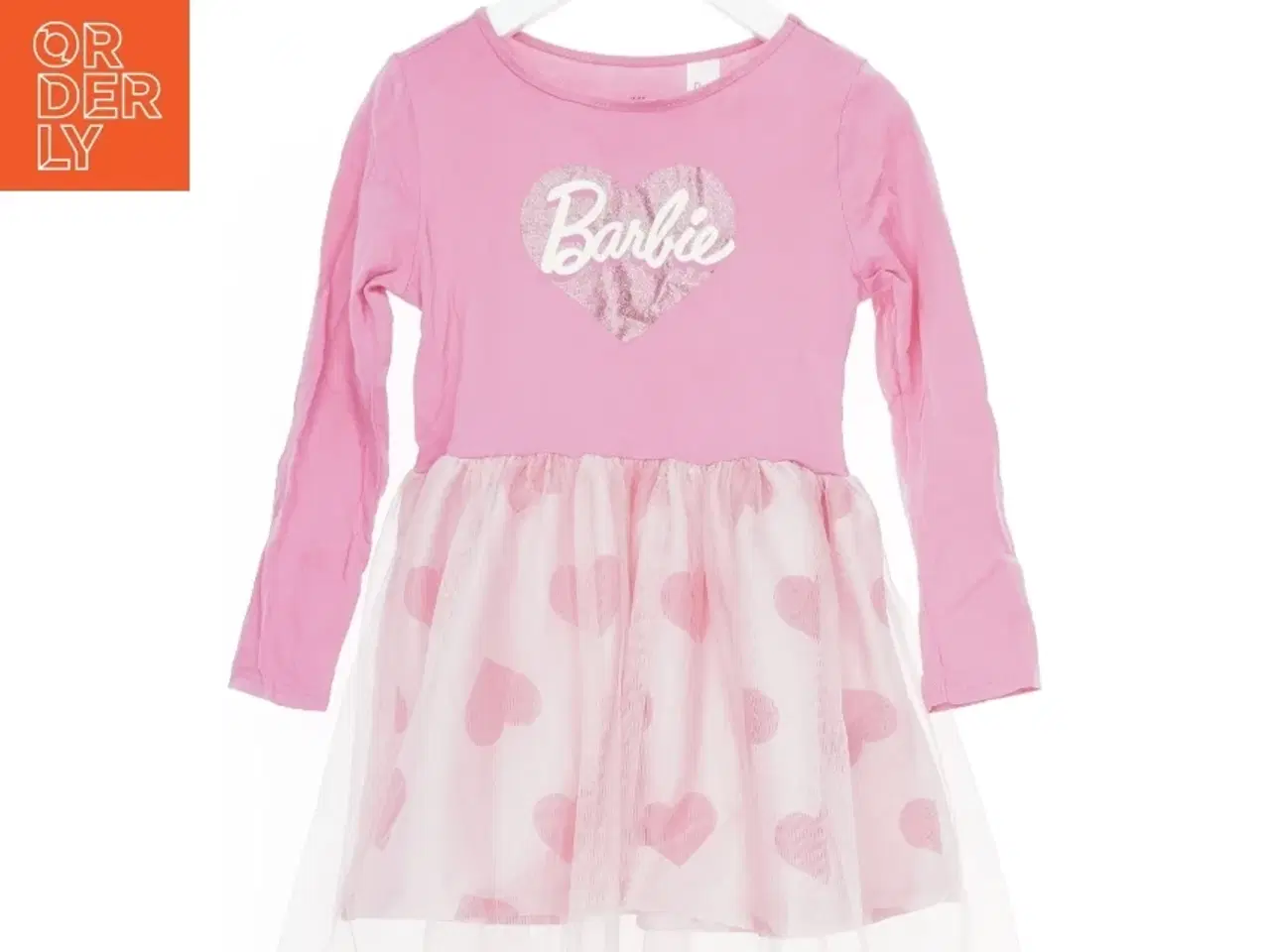 Billede 1 - Pink kjole med Barbie motiv fra H&M (str. 110)