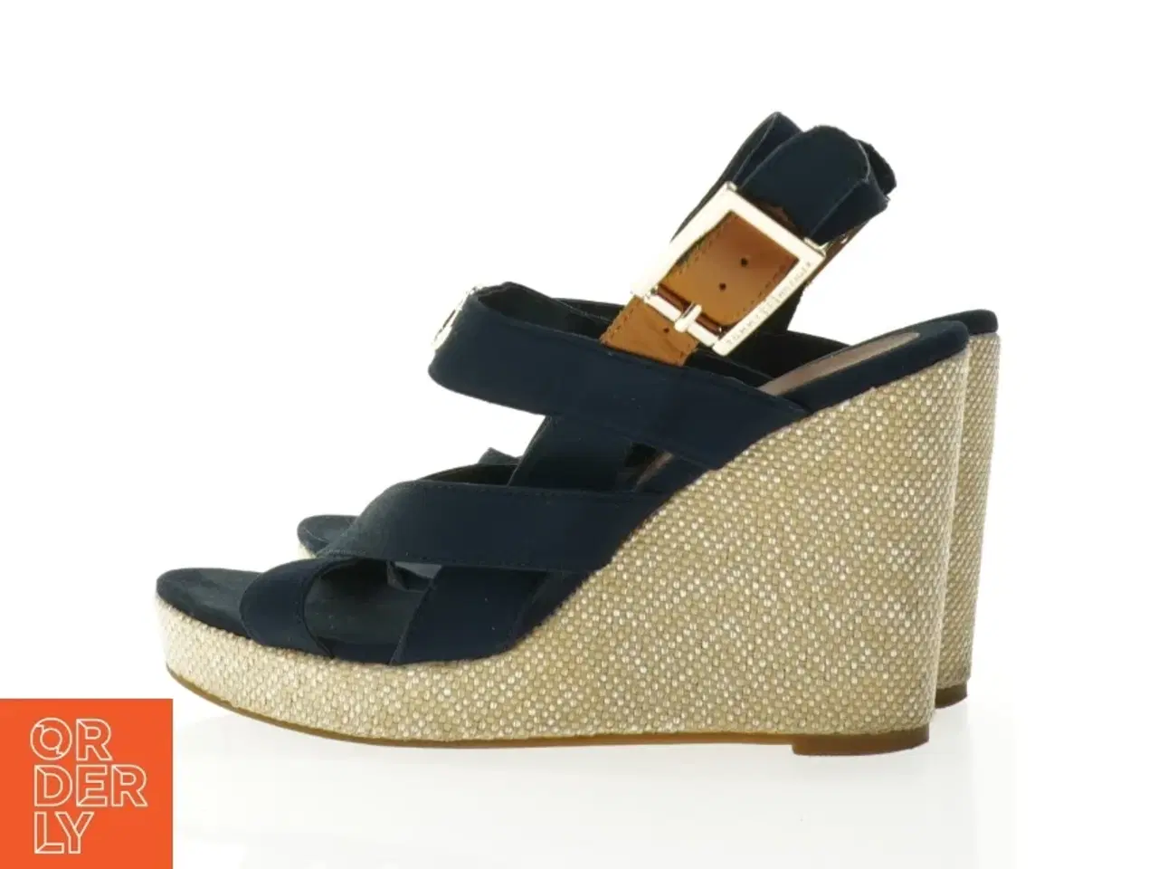 Billede 1 - Blå kilehælsandaler fra Tommy Hilfiger (str. 37)