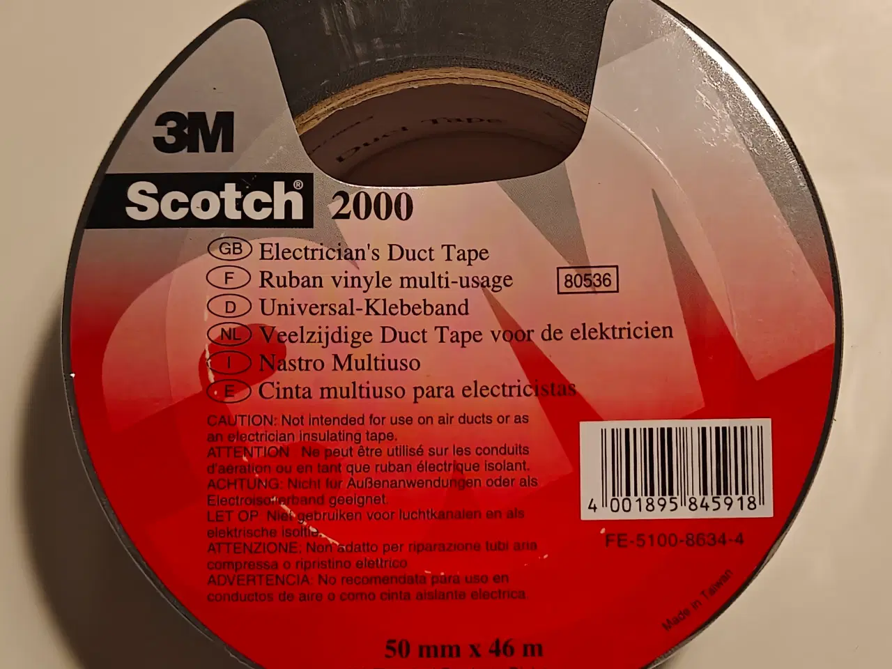 Billede 2 - 3M Scotch 2000 lysegrå farve, 50 mm x 46 m.