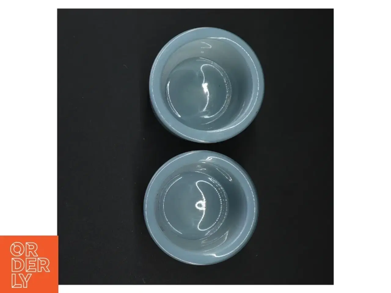Billede 2 - Lysestager i blåt glas (str. 8 x 9 cm)
