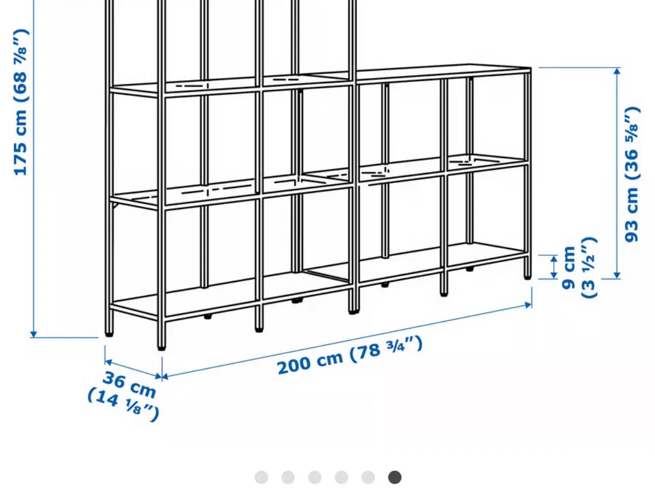Billede 5 - IKEA VITTSJÖ REOL I UDGÅET FARVE (hvid)