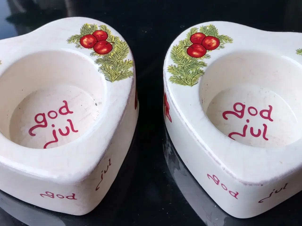 Billede 1 - Klarborg To Hjerter i Takt fyrfadsstager