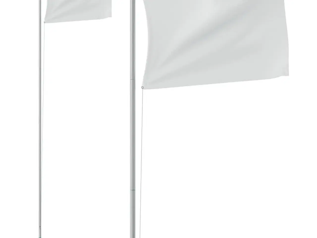 Billede 2 - Sektionsinddelt flagstang 6,23 m aluminium sølvfarvet