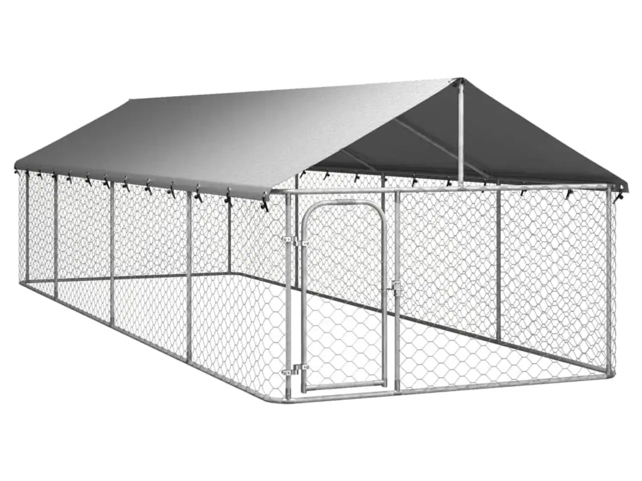 Billede 1 - Udendørs hundebur med tag 600x200x150 cm