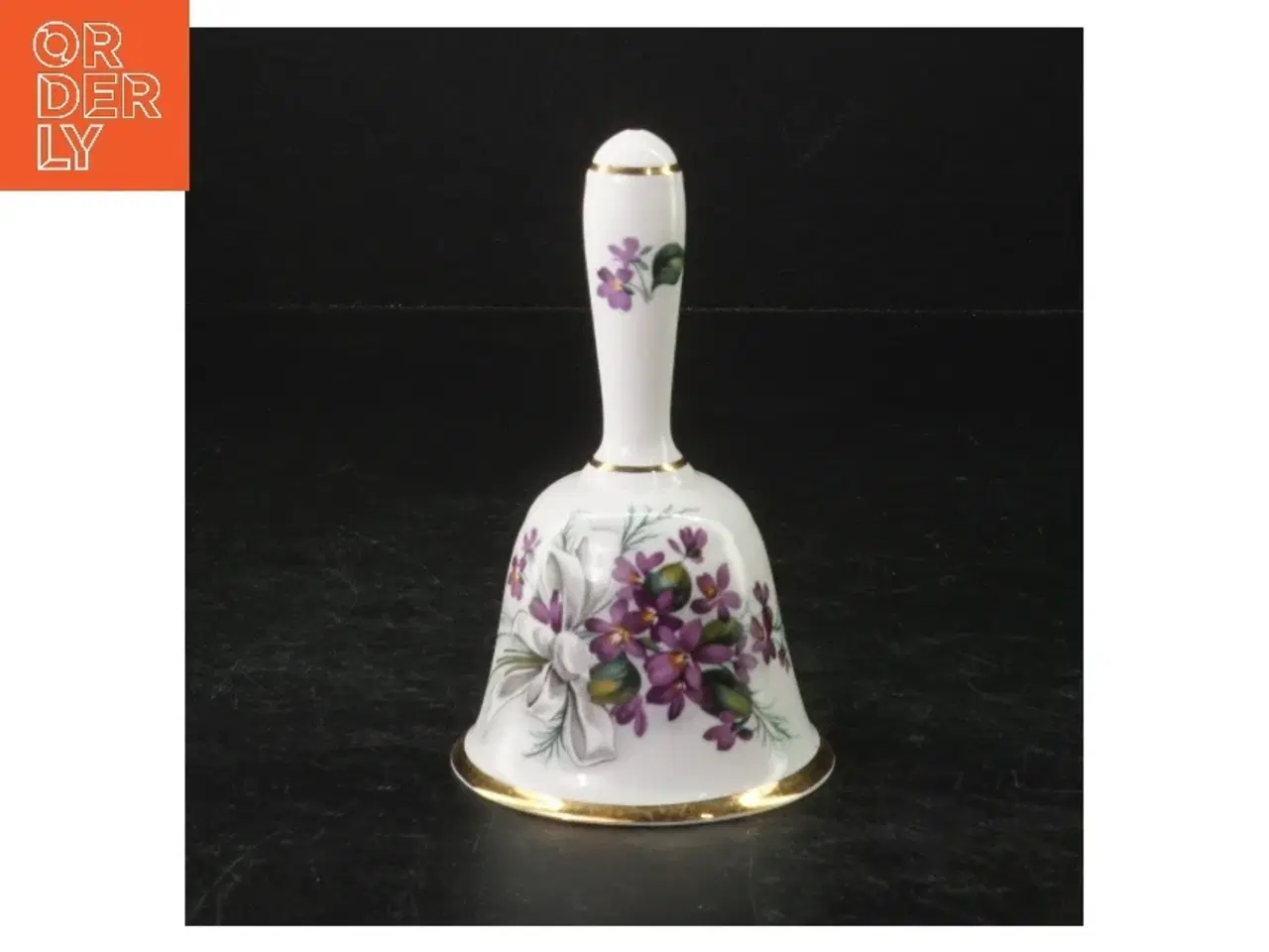 Billede 1 - Porcelænsklokke med violmotiv fra Countess
