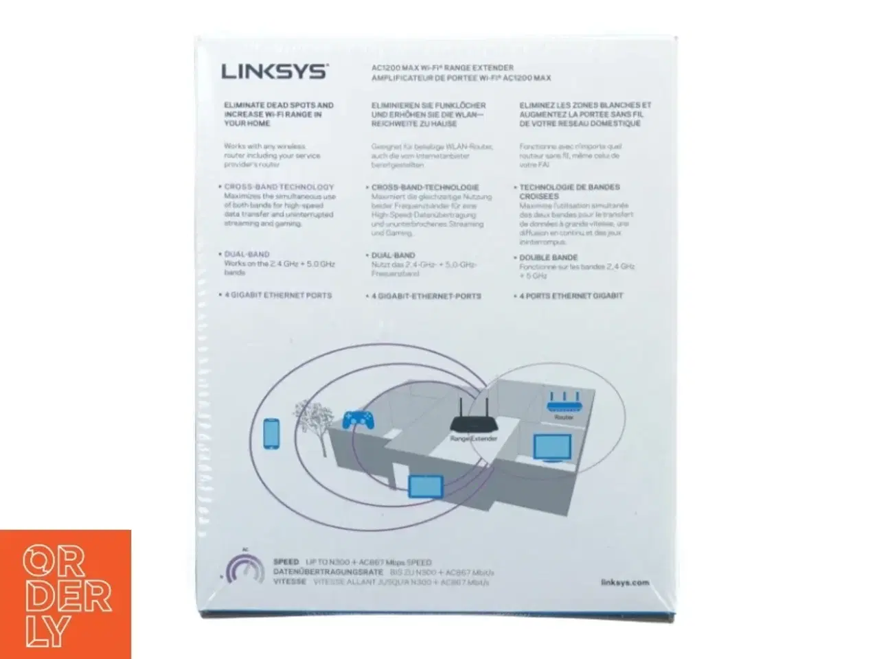 Billede 2 - AC1200max wifi range extender fra Link Sys (str. Two x 17 cm)