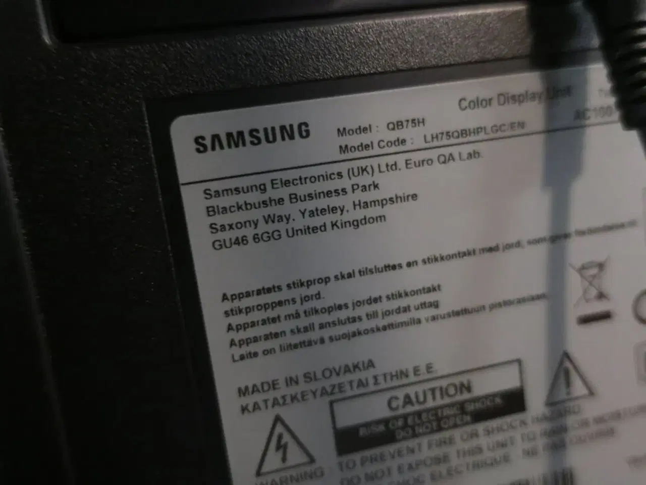 Billede 4 - Defekt 75" LED-skærm, SAMSUNG QB75H