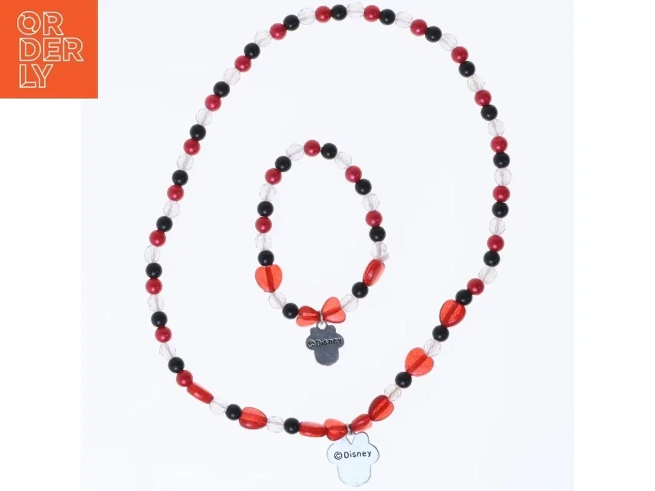 Billede 2 - Disney Minnie Mouse halskæde og armbånd sæt fra Disney (str. 20 cm og 14 cm)