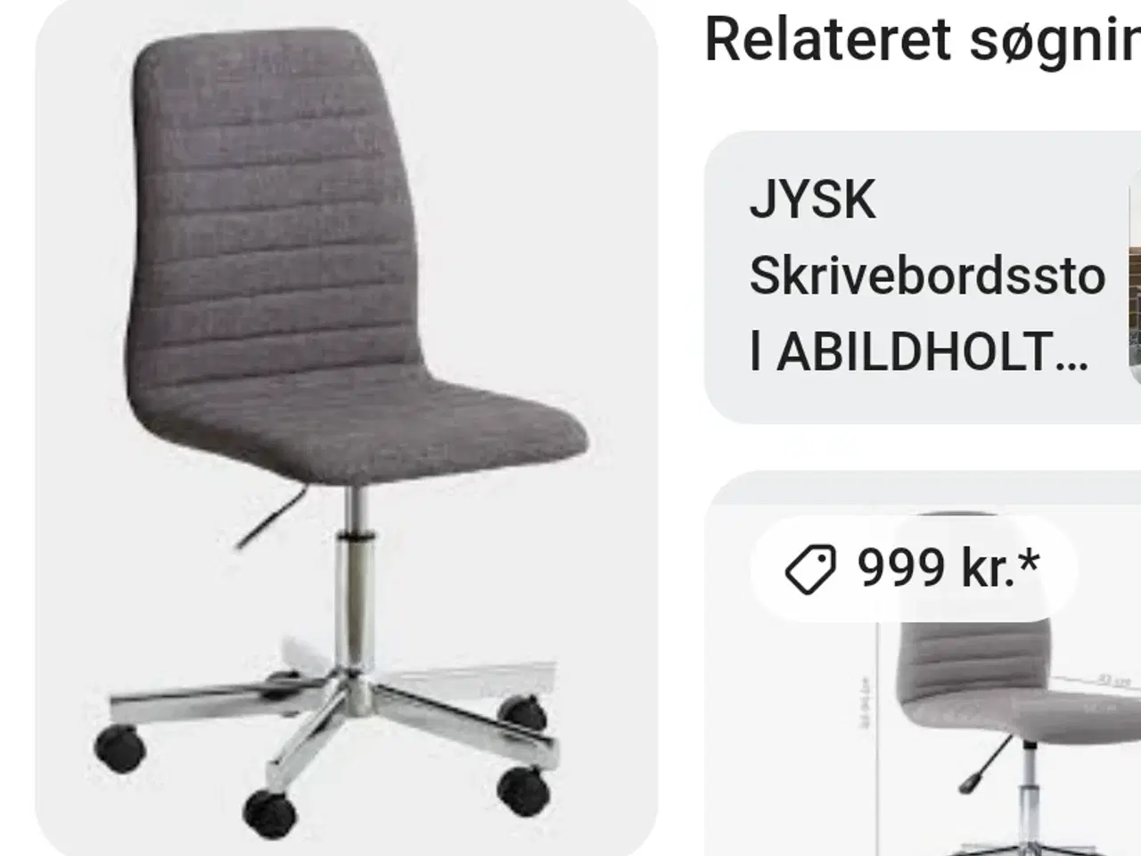 Billede 1 - Kontorstol Abildholt fra Jysk, halv pris