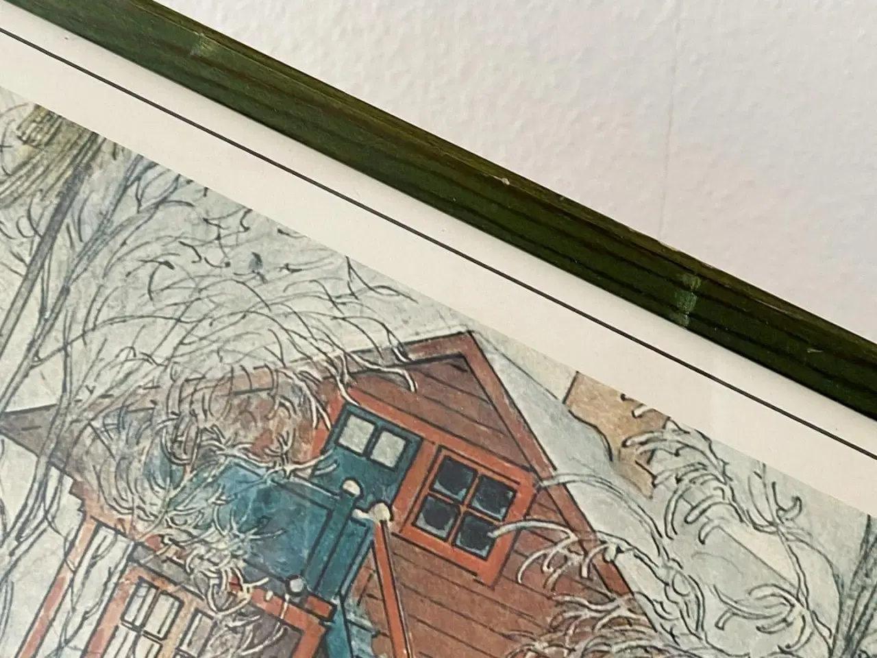 Billede 3 - Carl Larsson (1853-1919), grøn, bejdset ramme
