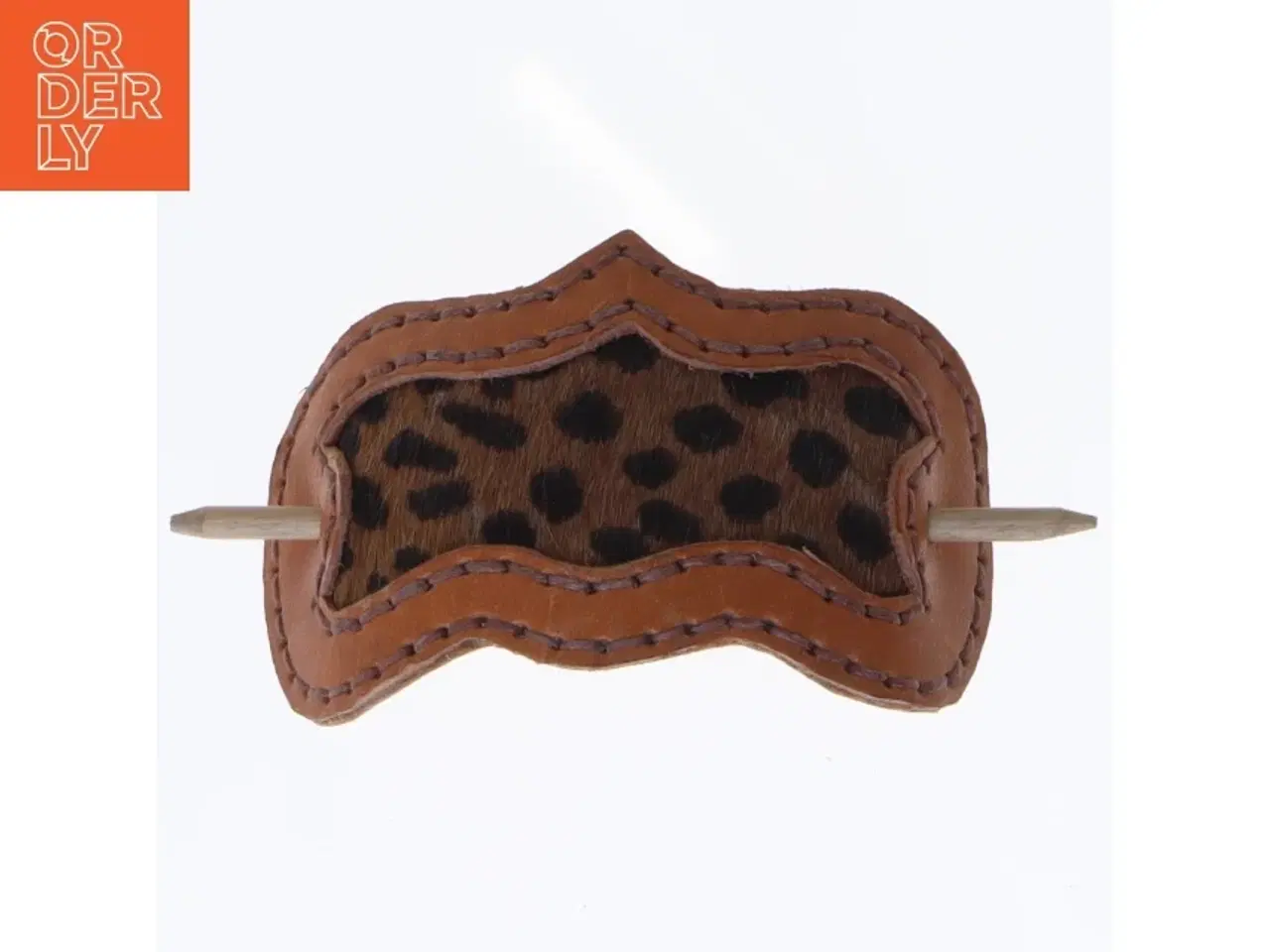 Billede 2 - Hårspænde med leopardskind (str. 10 cm)