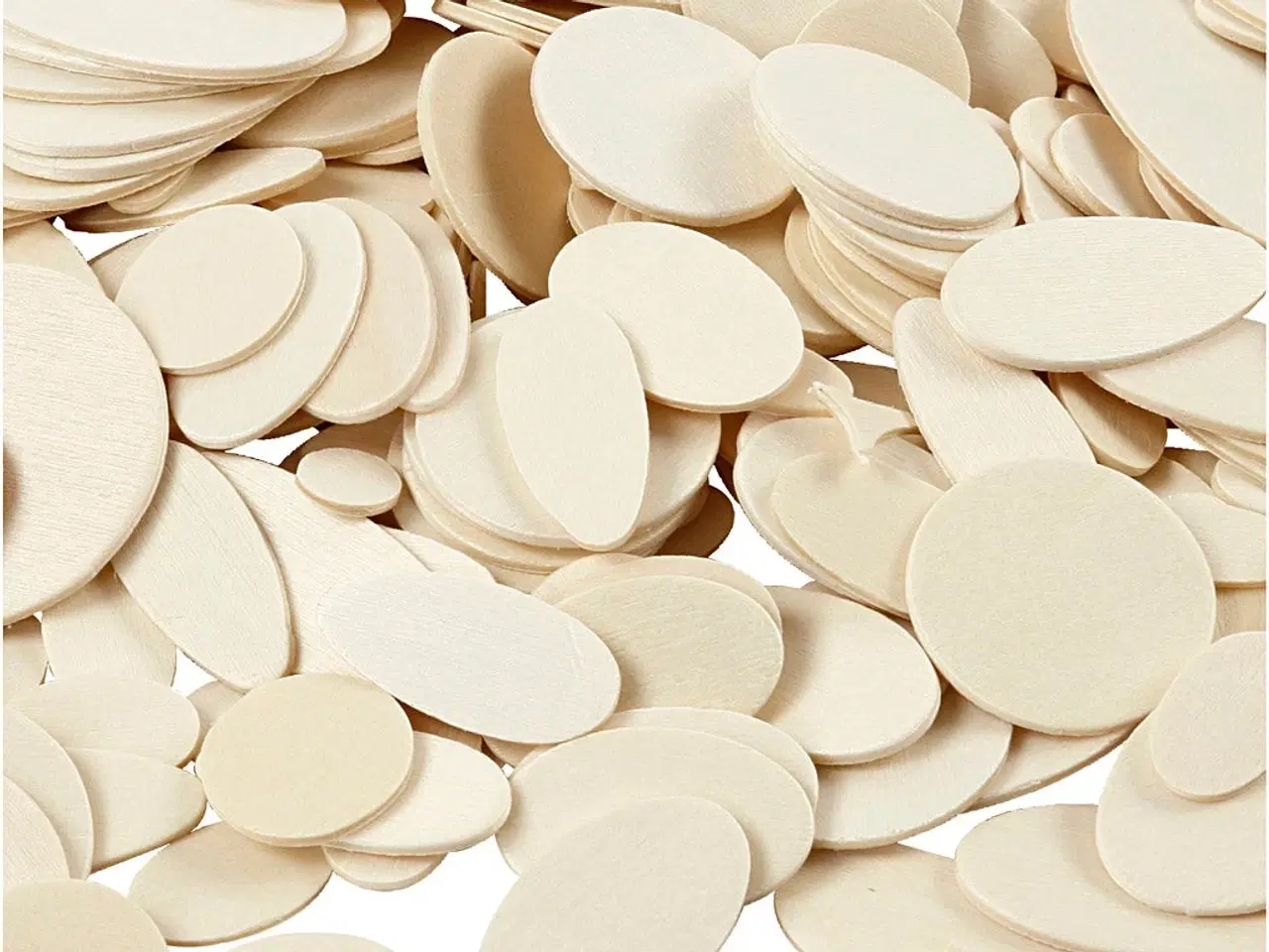 Billede 1 - Træmosaik 600 stk. - Rund, oval og æggeformet