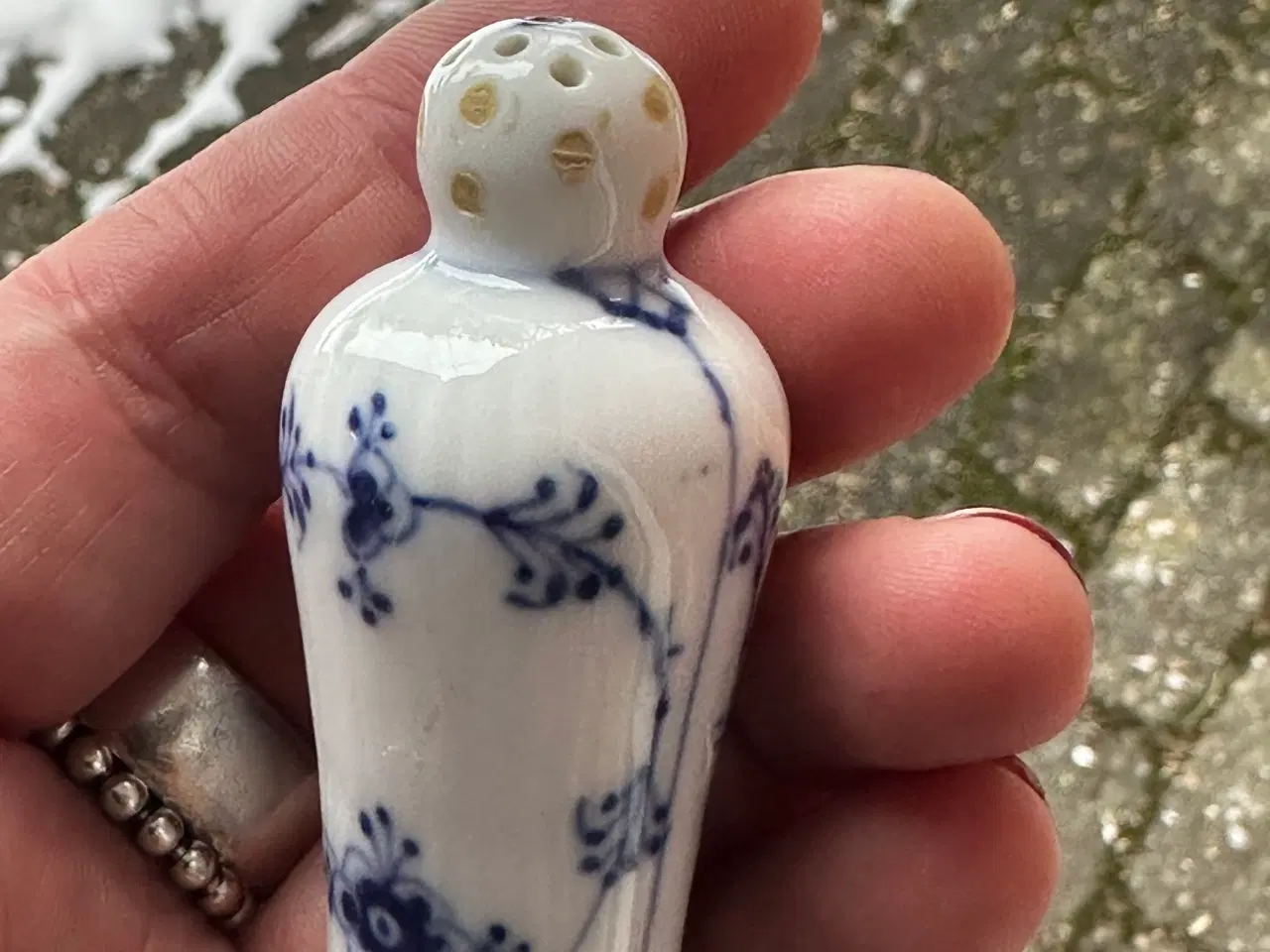 Billede 6 - 3 Royal Copenhagen musselmalede peberstrå/bøsser