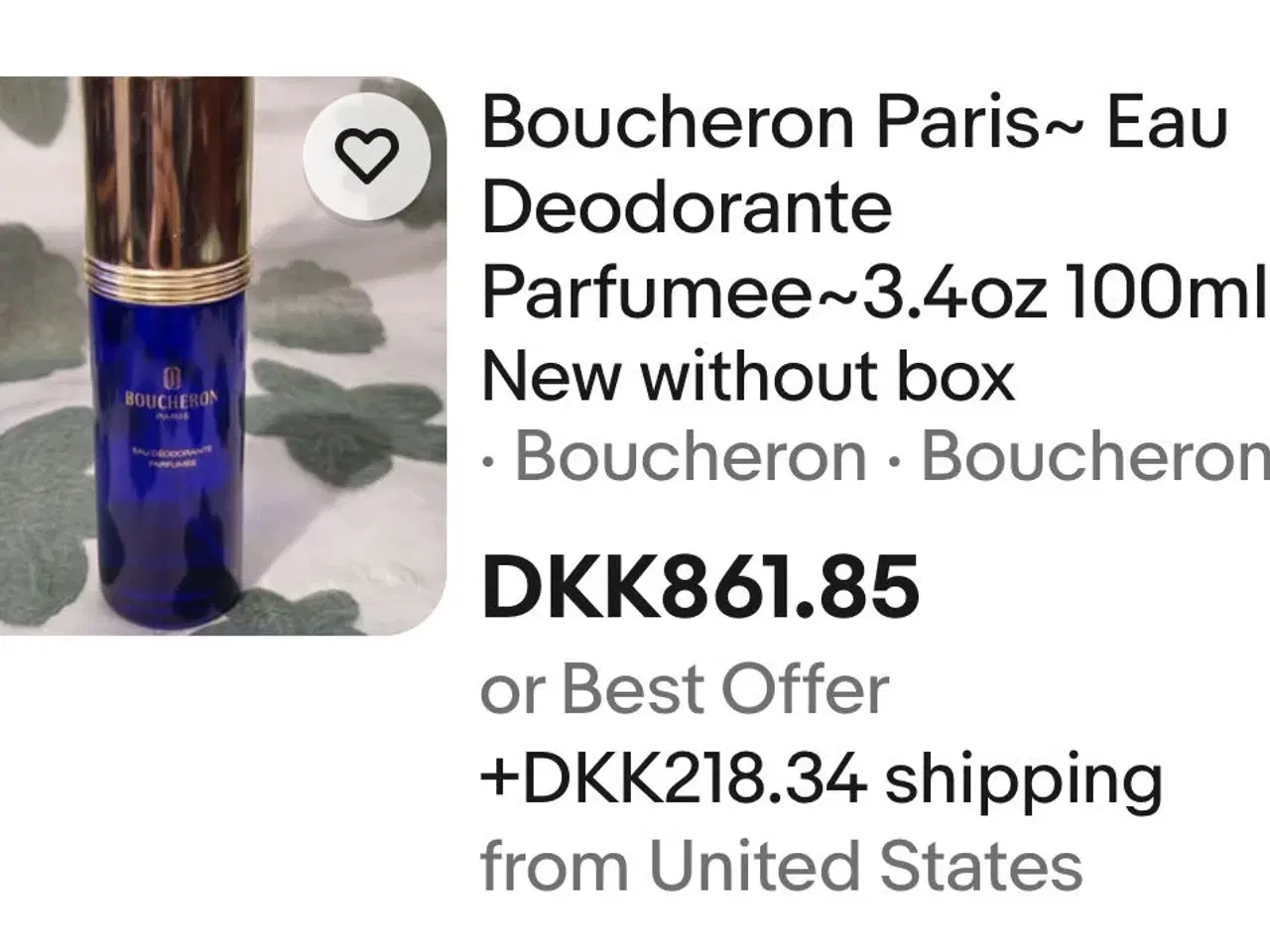 Billede 3 - Sjælden Boucheron deodorant parfume