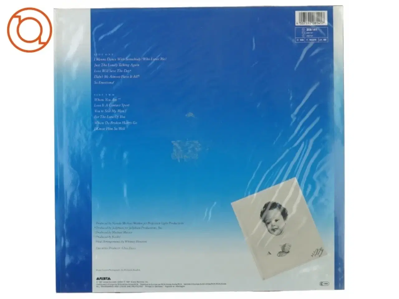 Billede 2 - Lp plade whitney houston, whitney fra Arista (str. 32 x 32 cm)