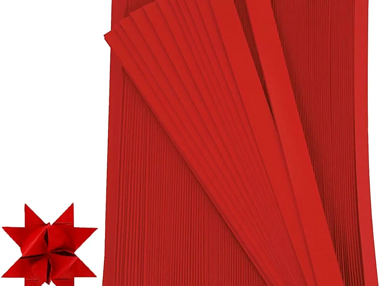 Billede 1 - Røde Stjernestrimler - 500 stk til Kreative Projekter