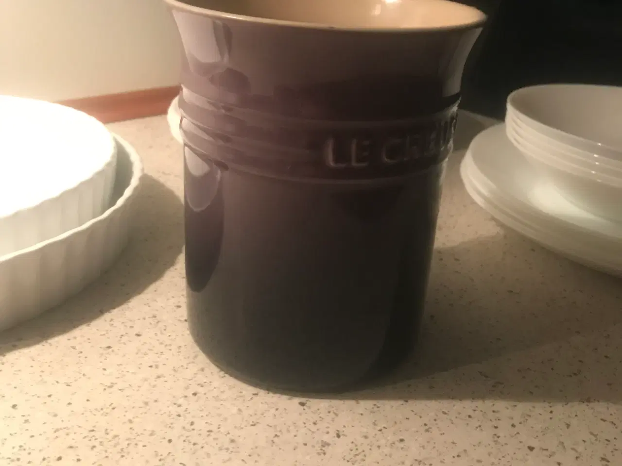 Billede 1 - Lilla le creuset redskabskrukke