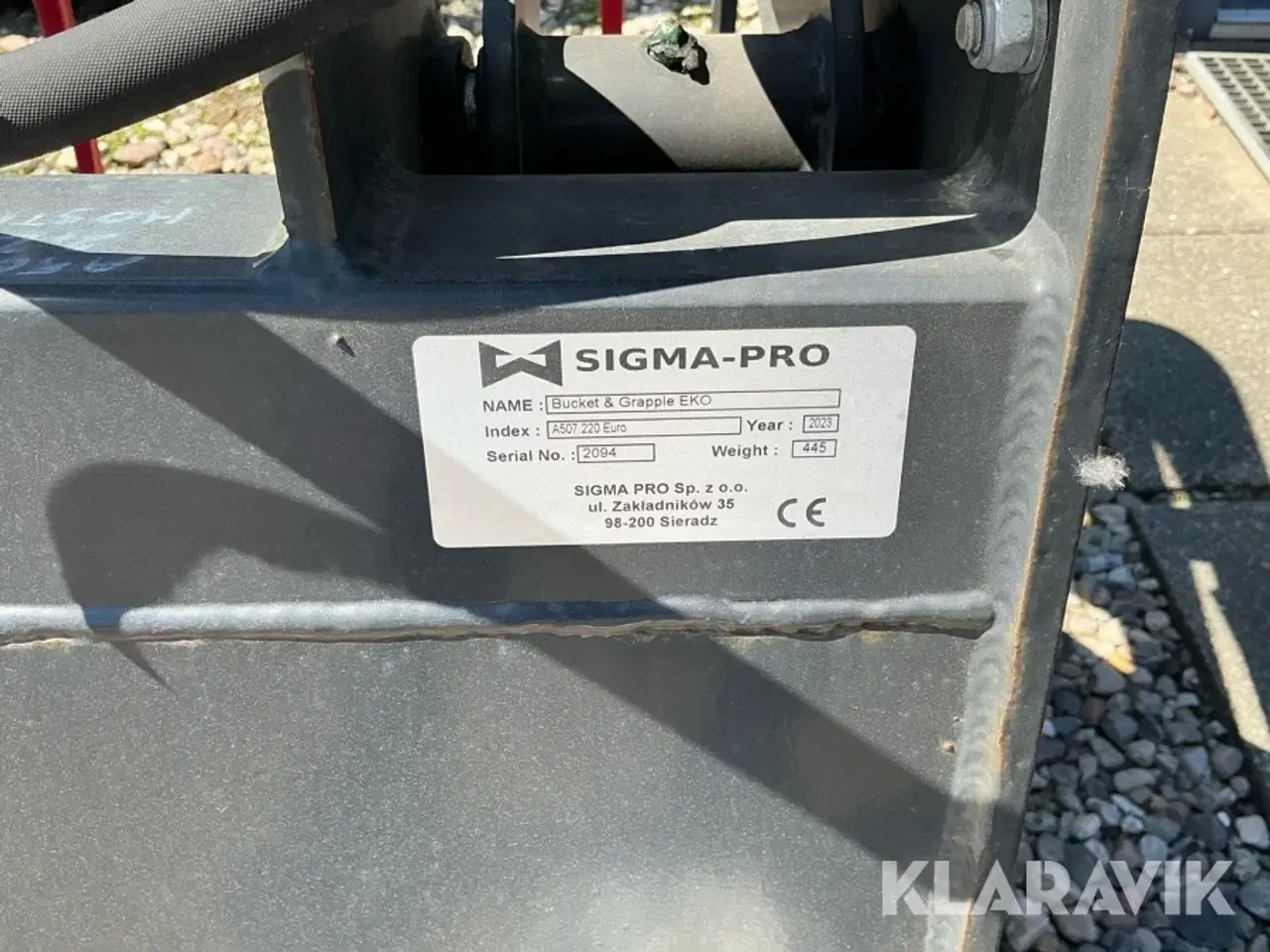 Billede 5 - Skovl med overfald - SIGMA PRO  med Euro skifte