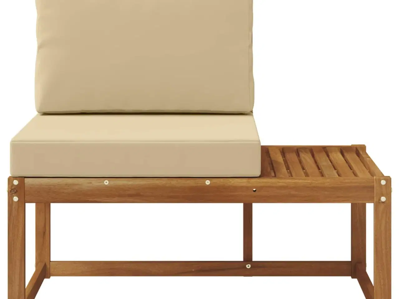 Billede 4 - Udendørs Modulsofa med pude Naturfarvet 91 x 63 x 73 cm