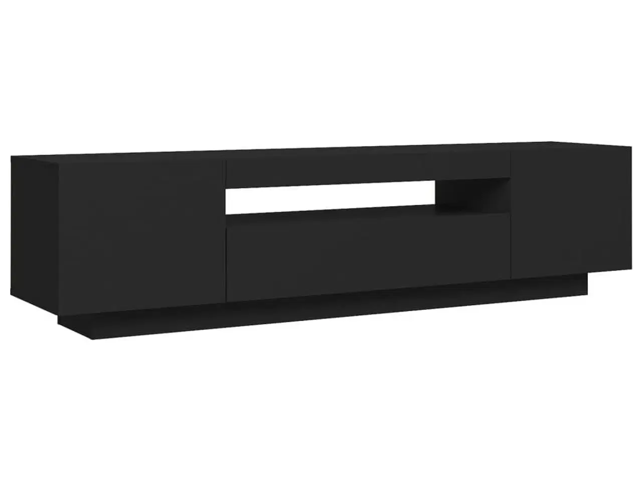 Billede 7 - Tv-bord med LED-lys 160x35x40 cm sort