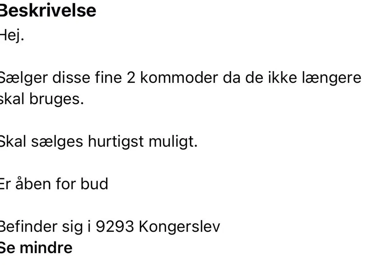 Billede 2 - To kommoder sælges