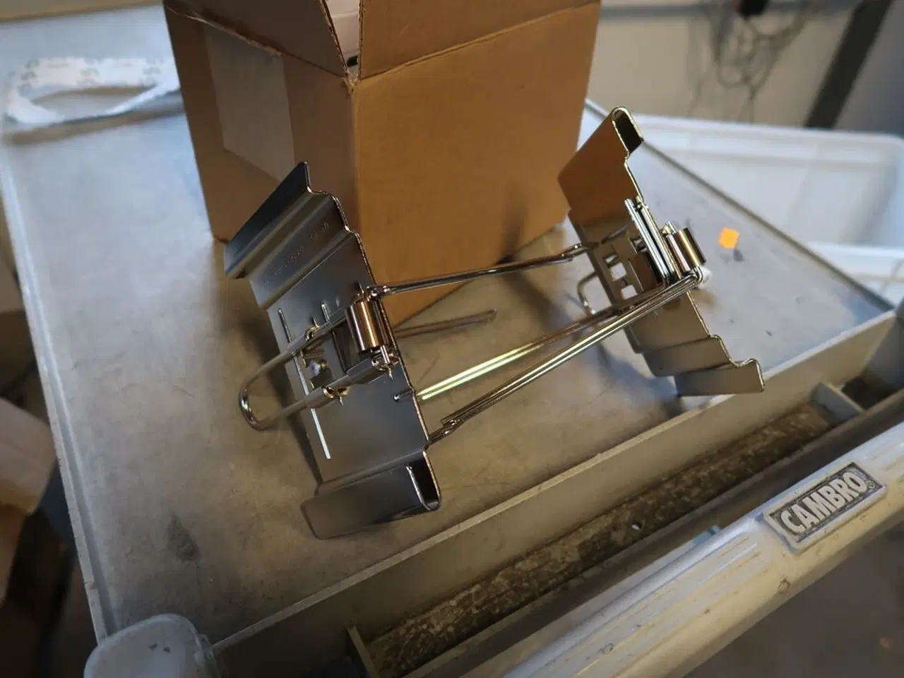 Billede 1 - 1 stk. Holder for 2 x 5 burgeræsker GEV