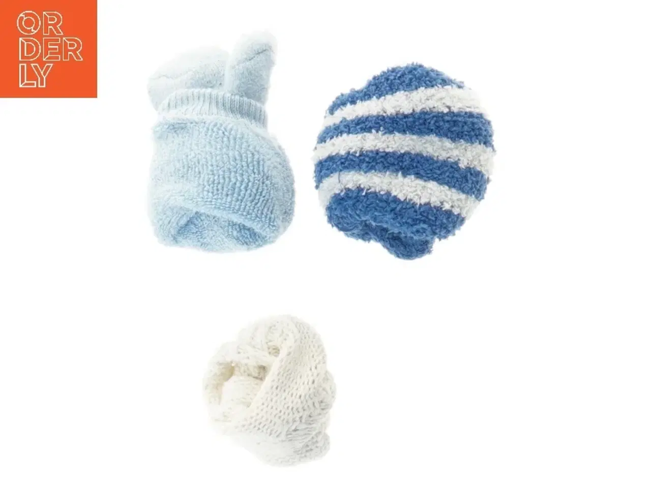 Billede 2 - Babysokker, sæt af tre par (str. fod 10 cm længde 17 cm)