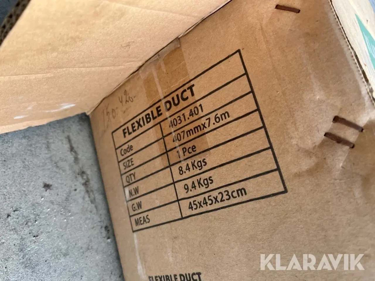 Billede 5 - Varme/ventilations slange MCS Flexible Duct 1 styk