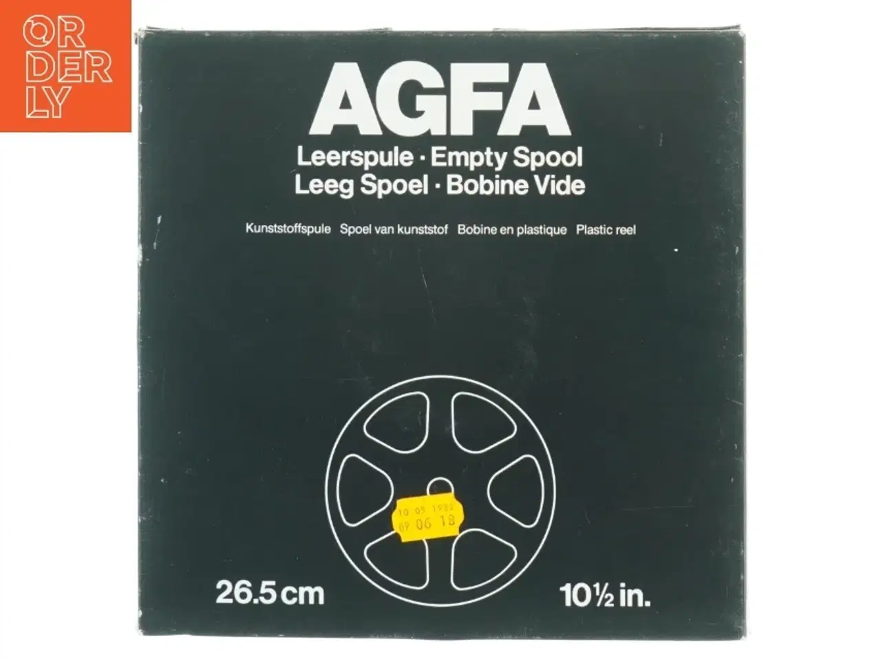 Billede 1 - AGFA 26,5cm kvarttommebånd på plastspole  (str. 27 x 27 x 1 cm)