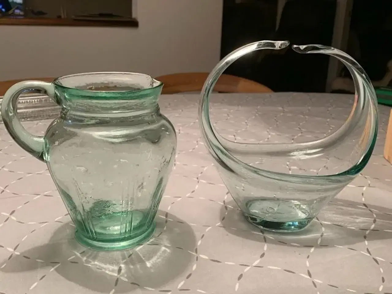 Billede 2 - Grøn glaskande og skål