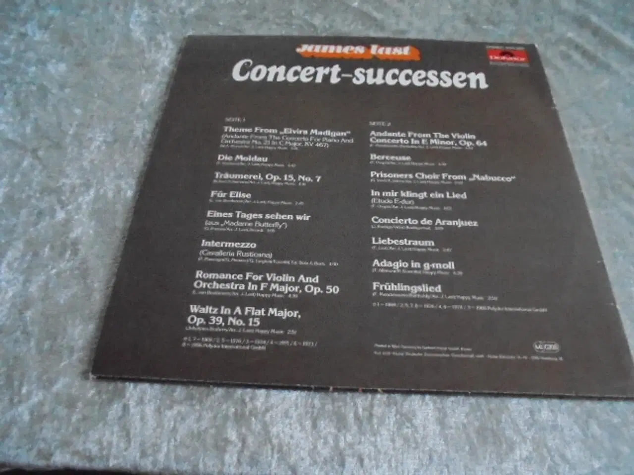 Billede 2 - LP: James Last Concert-Successen-den lækre klassis