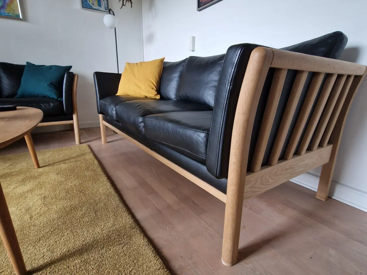 Billede 6 - 2+3 Rosenholm lædersofaer.