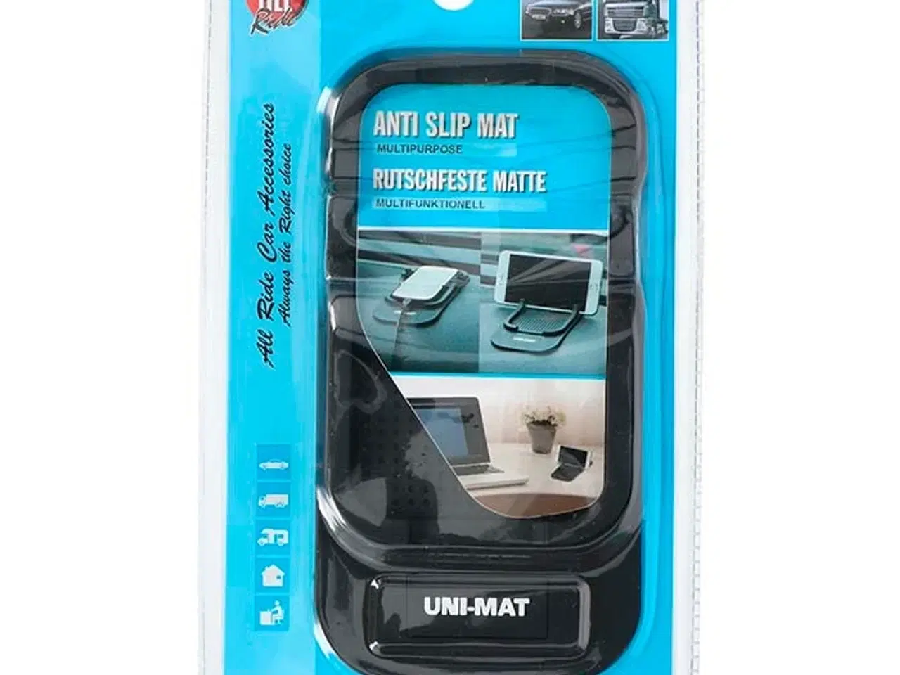 Billede 1 - Antiskridmåtte til bilen med plads til mobil