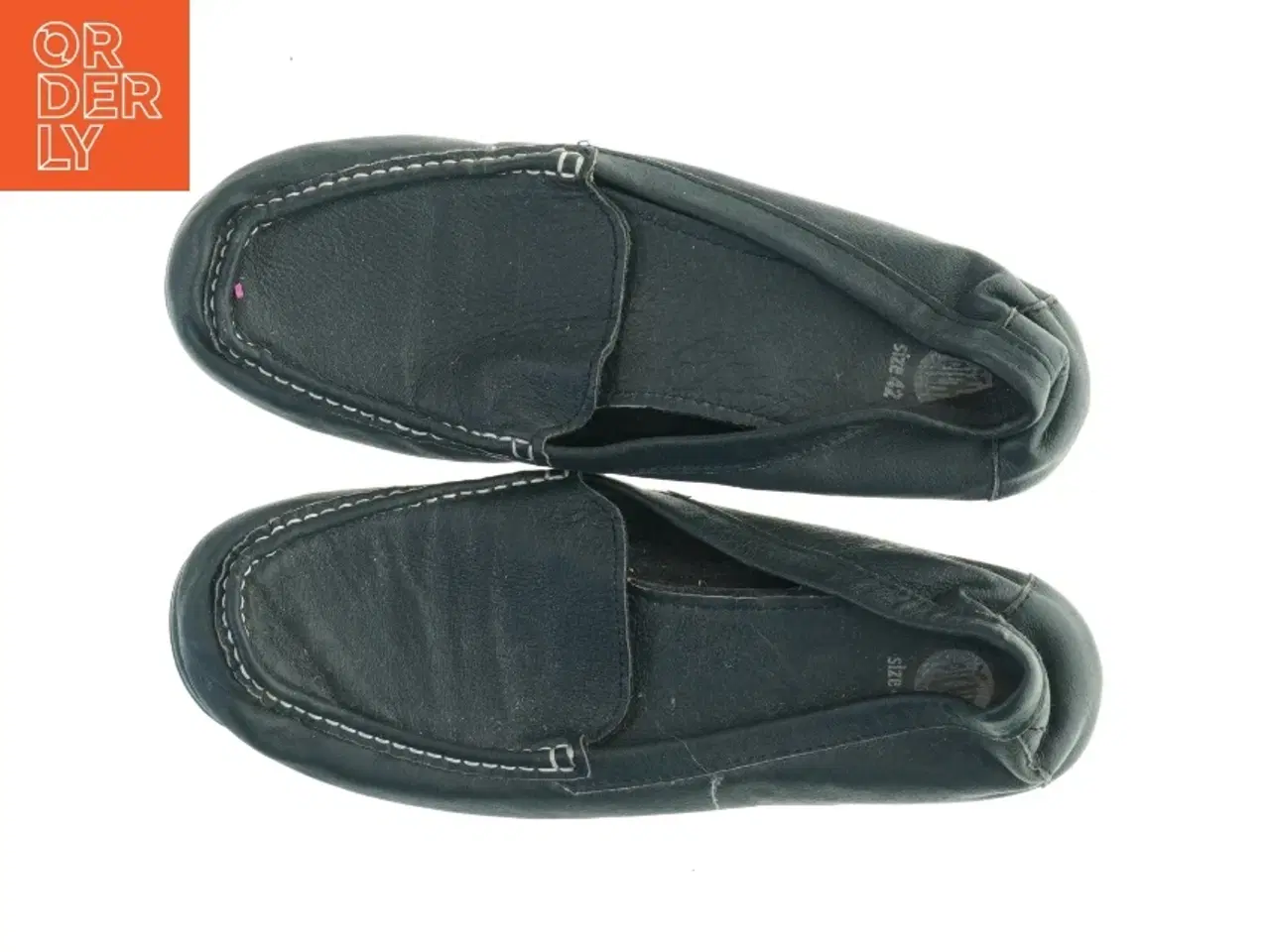 Billede 4 - Sorte mokkasiner i læder (str. 42 )