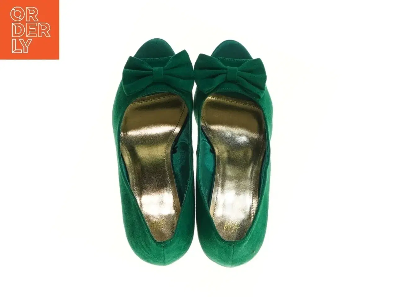 Billede 2 - Grønne stiletter med sløjfe fra H&M (str. 38 )