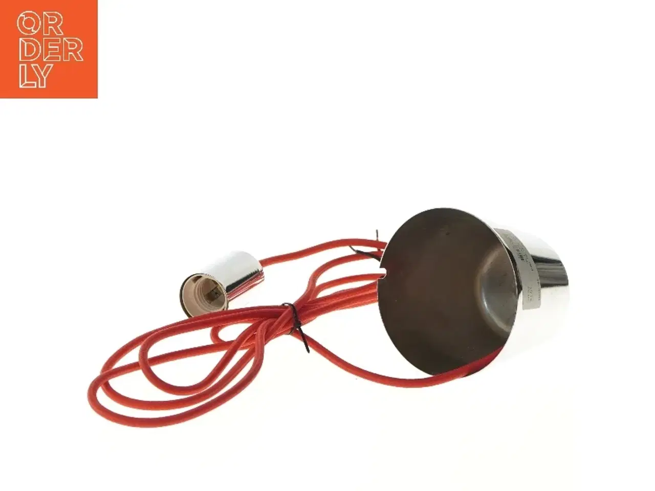 Billede 2 - Lampe med rød  stofledning