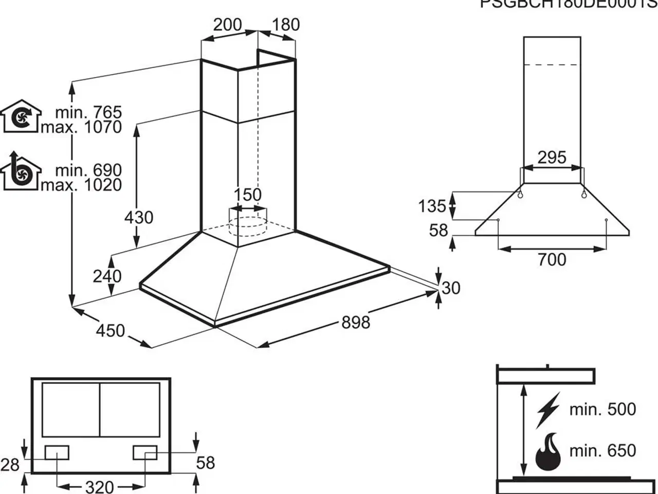 Billede 7 - Emhætte vægmonteret Electrolux LFC319X – rustfrit stål, 420 m³/t