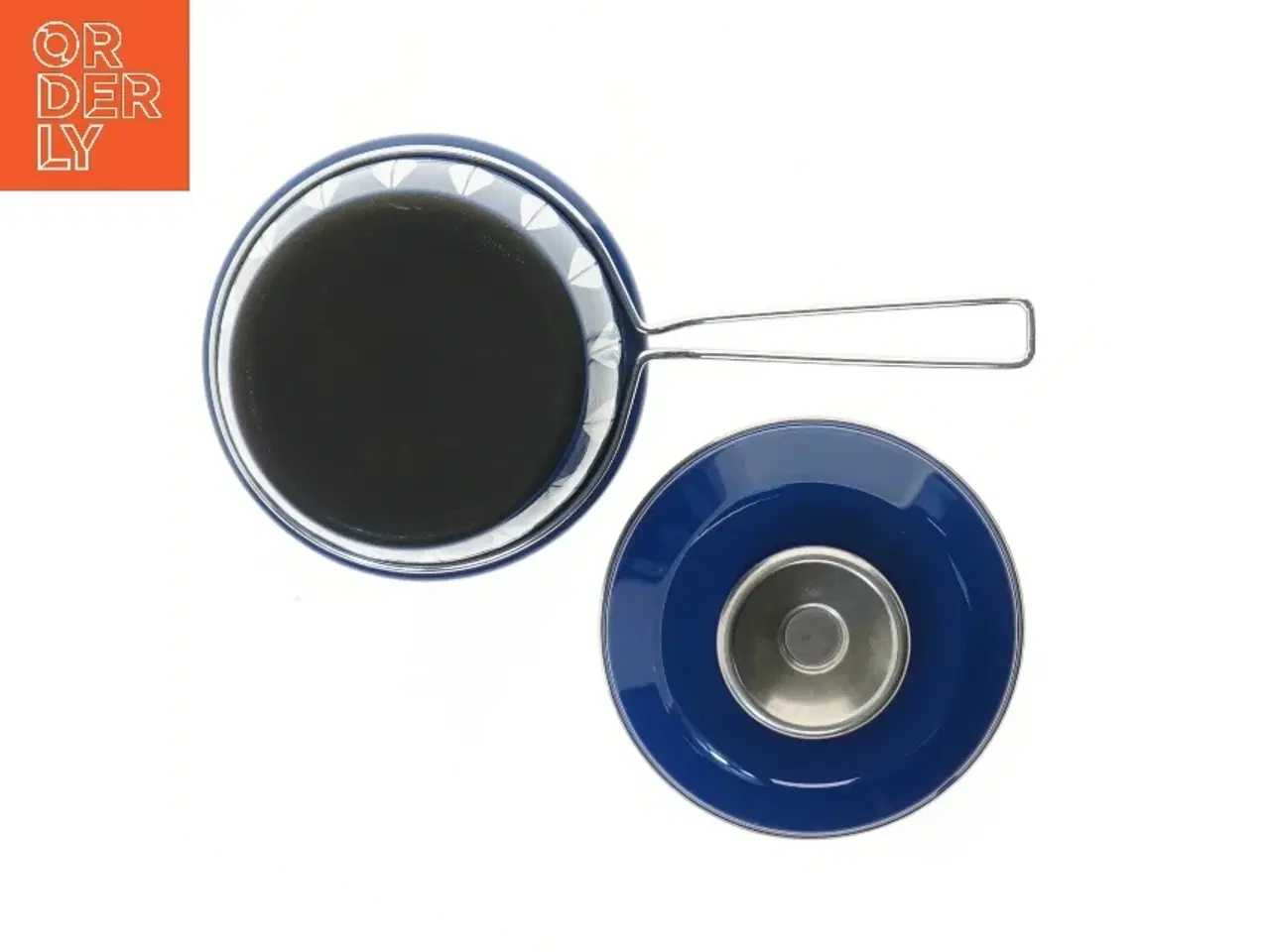 Billede 3 - Lotus Lyngby - sjælden udgave, blå kasserolle med låg (str. Ø 16 cm)