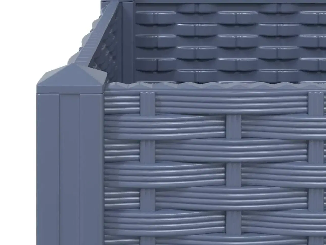 Billede 7 - Plantekasse med espalier 120x40x136 cm PP blågrå