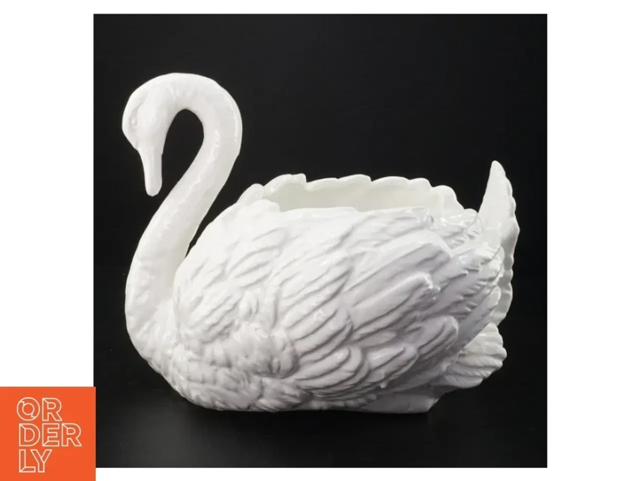 Billede 1 - Porcelæns krukke i svaneform (str. 27 x 23 x 22 cm)