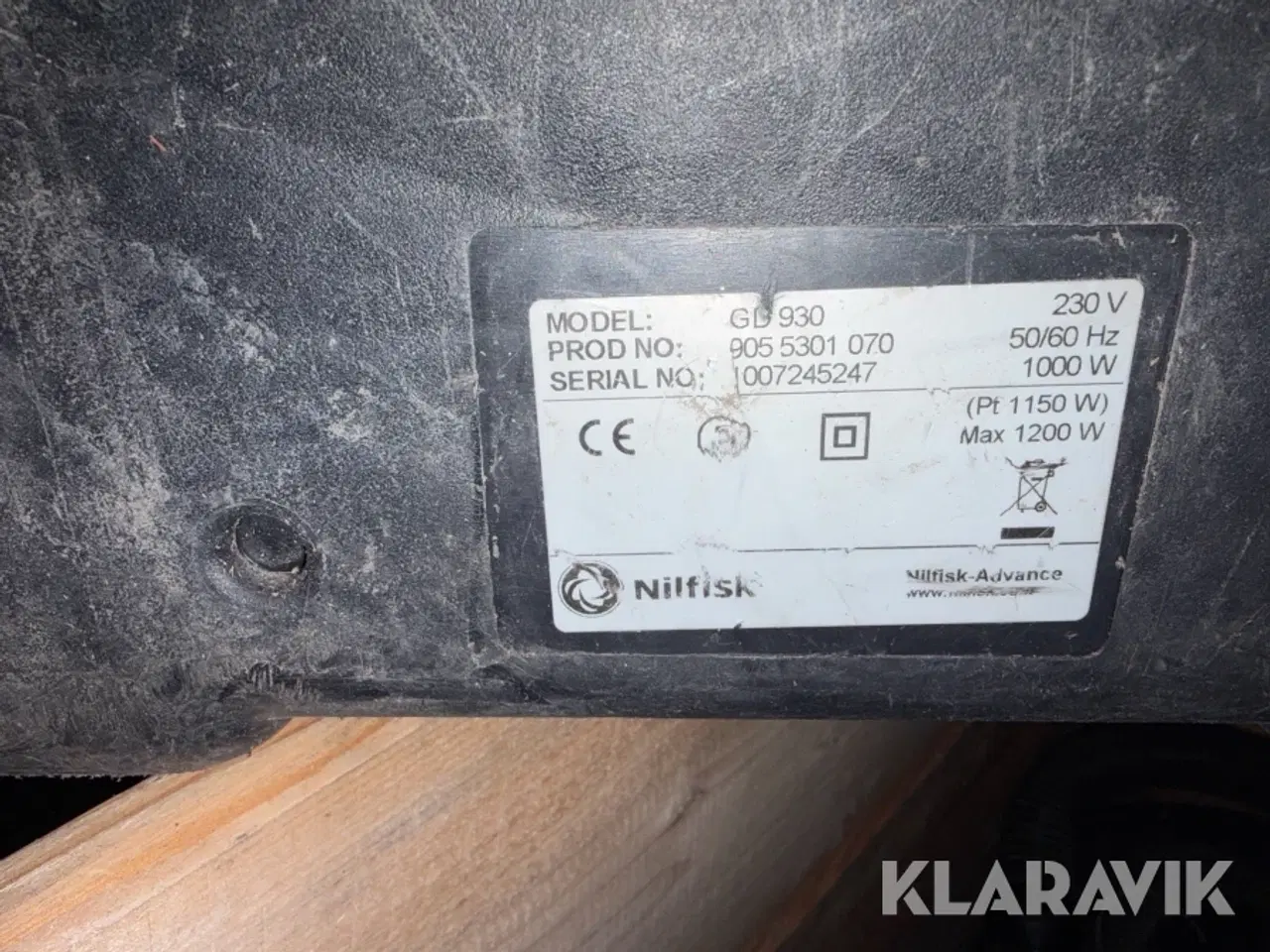 Billede 7 - Parti bestående af tre Nilfisk industristøvsugere Nilfisk VP930 / GD930
