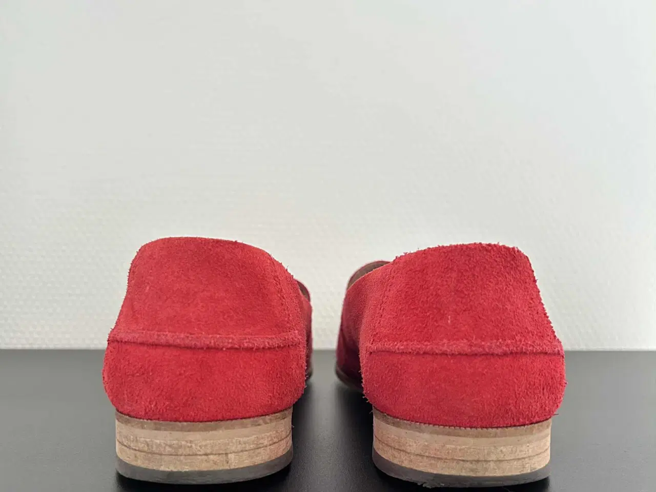 Billede 5 - Shoe The Bear ruskind loafers / sko, røde, str. 40