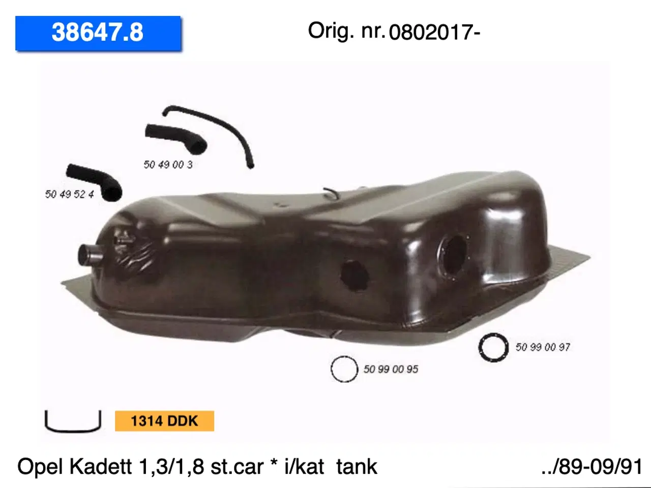 Billede 12 - Nye Opel Kadett st. car tanke