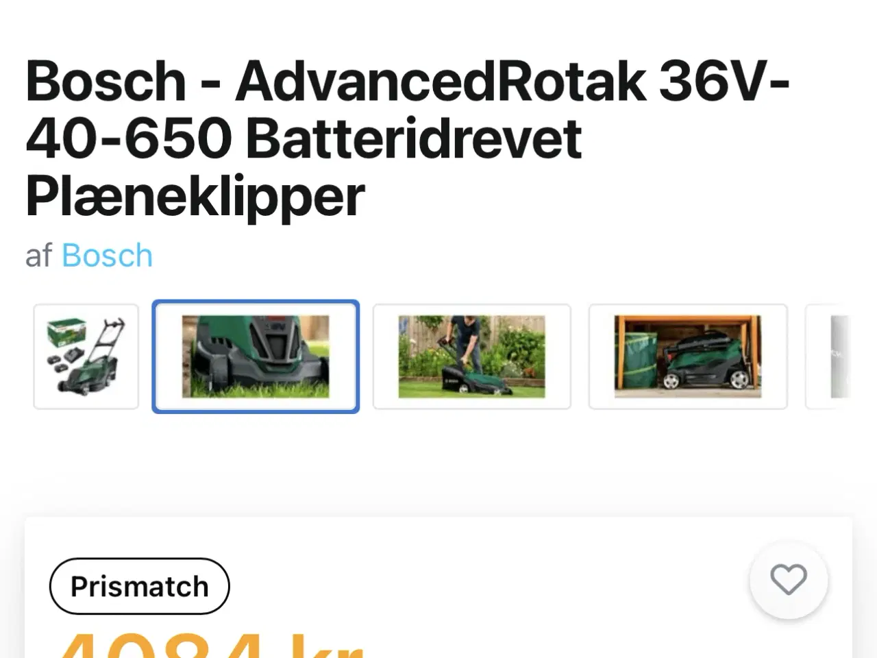 Billede 4 - Bosch Plæneklipper