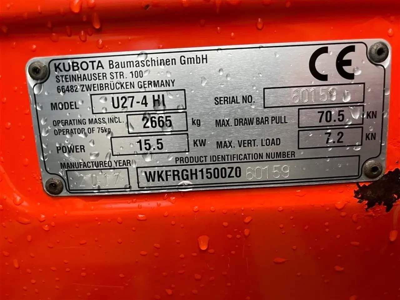 Billede 7 - Kubota U 27-4 tiltman kompakt med hydraulisk mh30