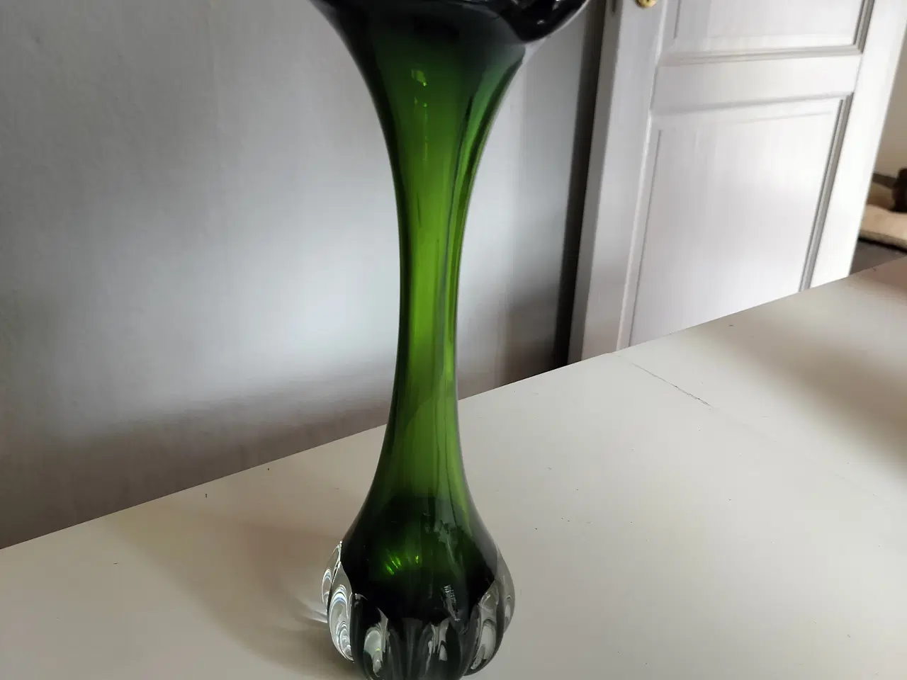 Billede 1 - Grøn Holmegaards vase