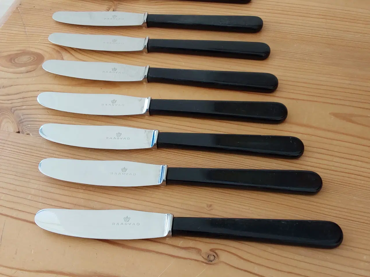 Billede 1 - Raadvad rustfri bordknive med sort benskaft