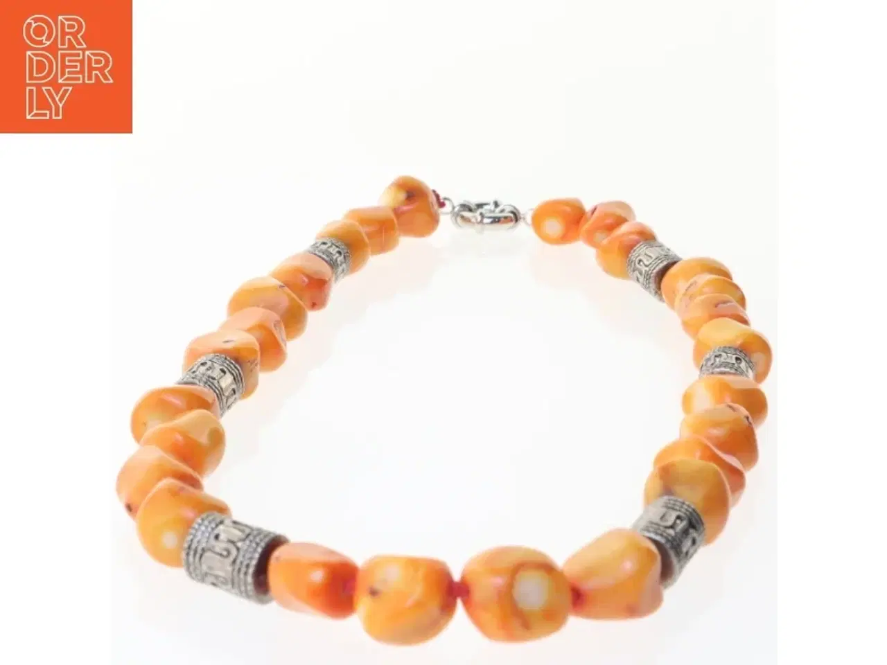 Billede 3 - Halskæde med gule perler (str. 46 cm)